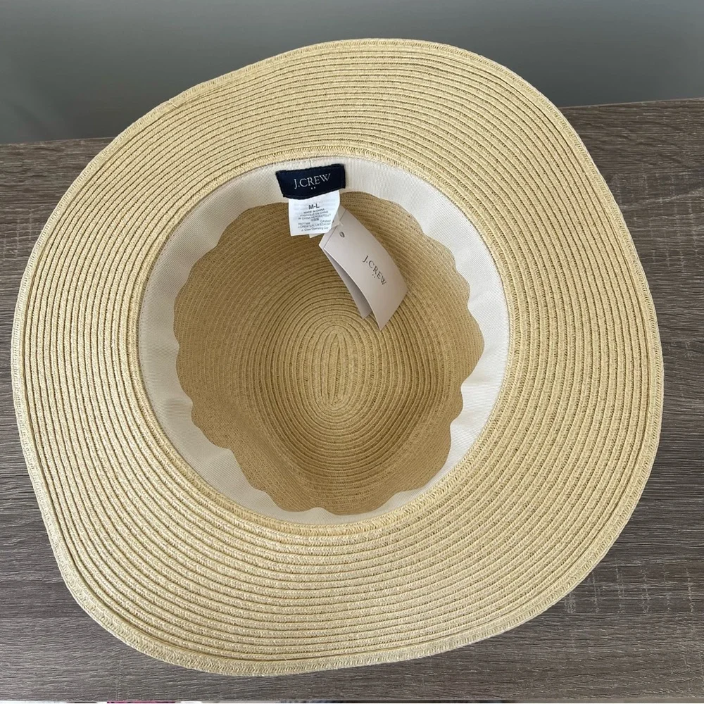 J. Crew Packable Straw Hat #AL151 Size Medium/Large  NEW - Picture 5 of 6